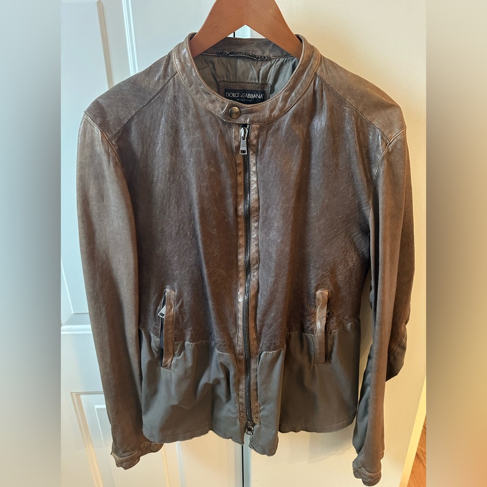 dolce and gabbana Leather Jacket